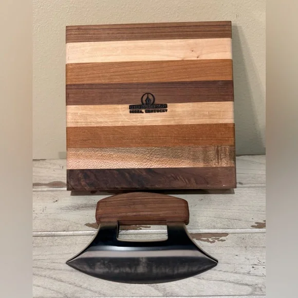 Quality USA Multi Wood Ulu Knife Cutting Chopping Bowl Board - Picture 4 of 7